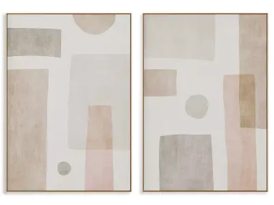 Abstract Painting Frame set 3D model 500