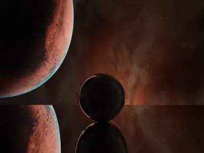 Space Environment HDRI  Low-poly 3D model