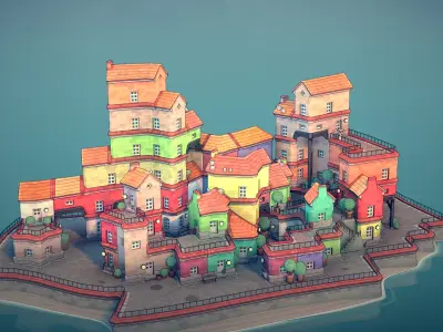 cute Town 1 3D model