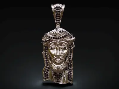 Jesus diamond  Hip Hop  pendant 3D print model