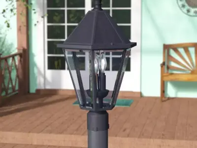 Crisler Black Light Solar Powered Lantern Head 3D model