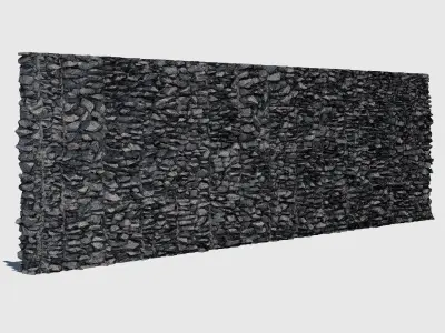 Gray Stone Wall 3D model