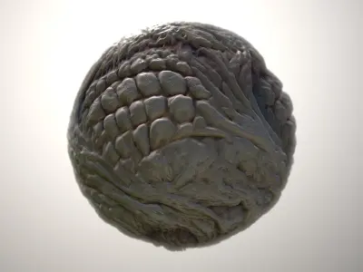 Material Skin Monster 29 Seamless PBR Texture Texture