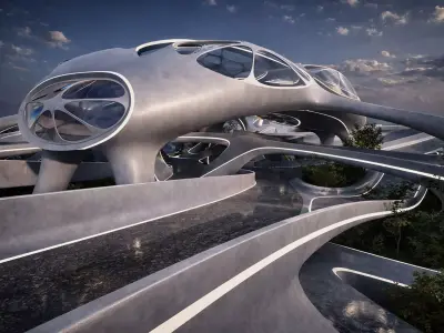 Floating Park 3D model