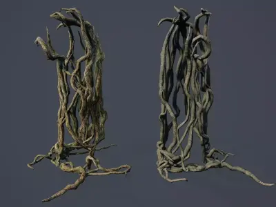 Roots PBR v2 Low-poly 3D model