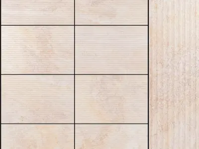 Yurtbay Seramik Madrid Stone Cream Decor Set 1 3D model