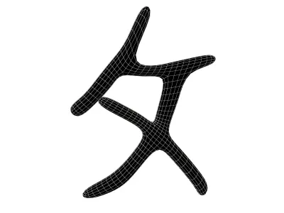 Suzhou Numerals Nine V1 001 Low-poly 3D model