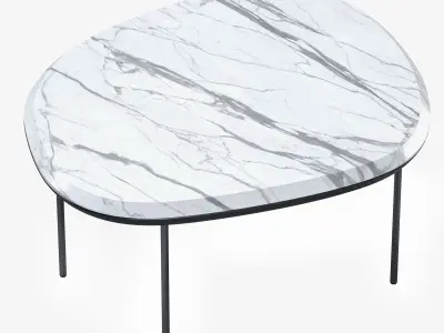 Pebble Low Tables By Living Divani 3D model