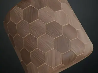 Antique High-Gloss Parquet Floor PBR Seamless Texture order