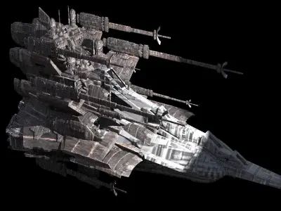Heavy Dragon Space Carrier 2 3D model