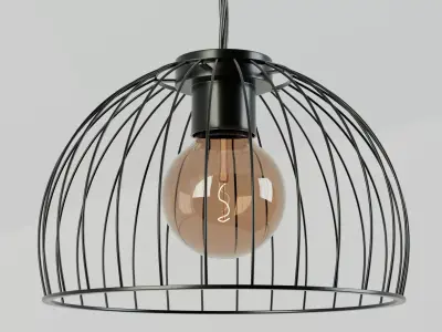 Modern round lamp 3D model