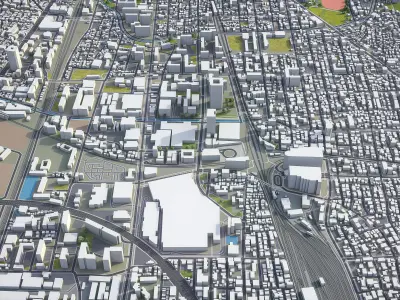 Nishinomiya Low-poly 3D model