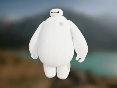 baymax big hero Low-poly 3D model