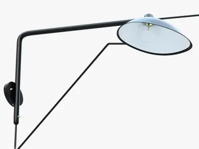 Serge Mouille Rotating Sconce Two Arm MSC-R2C 3D model