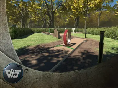 Minigolf Construction Set Low-poly 3D model