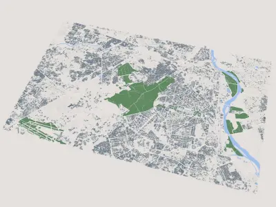 New Delhi City India 3D model