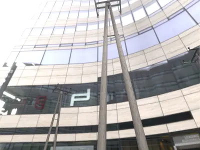 Wooden Electricity Pole without Ladder - Object 036 Low-poly 3D model