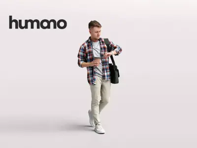 Humano Walking man 034-1855 3D model