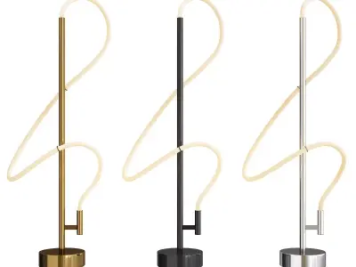 floor lamp Knot Light Brass Low-poly 3D model