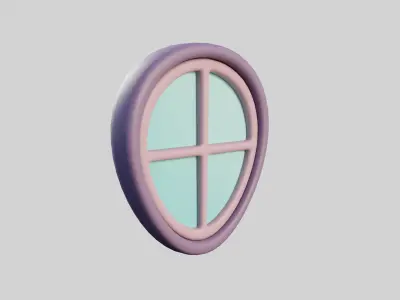 Cartoon Window 31b 3D model