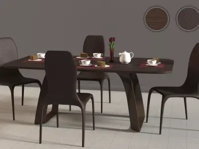 TONIN CASA TABLE CHAIR 3D model