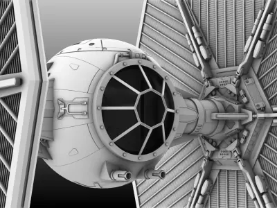 TIE FIGHTER HIGH DETAIL 3D model