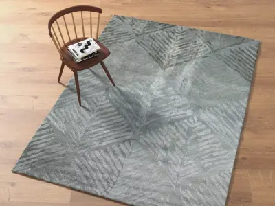 Nordic Diamond Wool Rug 3D model