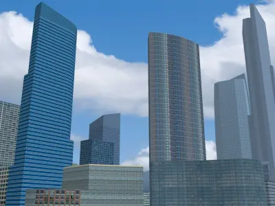 Camellia City Free low-poly 3D model