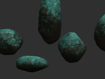 Assorted Boulders - Fantasy Low-poly 3D model