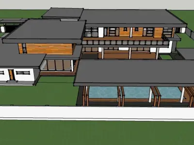 MID-CENTURY MODERN-CONTEMPORARY HOUSE 3D model