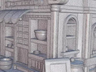 House Model Paintable Architectural Miniature 3D print model