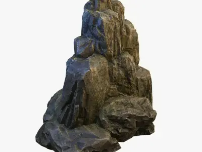 Mossy Boulders Collection Low-poly 3D model