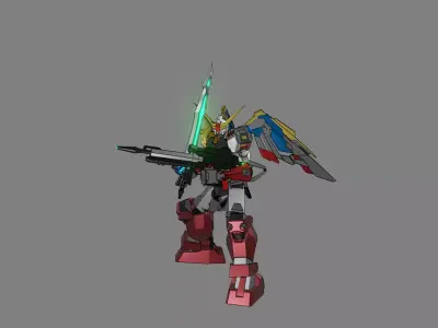 Attacker Gundam 14 A 3D model