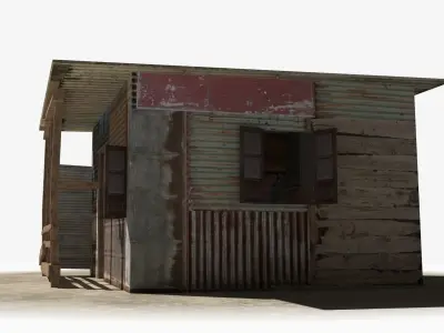 Slum x23 Low-poly 3D model
