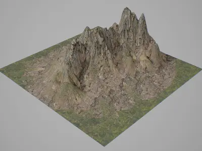 Mountains Kitbash Low-poly 3D model