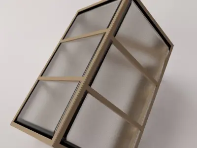 Greenhouse with glass doors 3D model