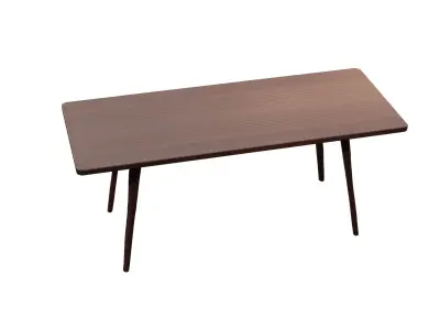 Modern Basic Wooden Dining Table Low-poly 3D model