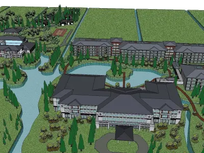 vacation spot-Resort-Fashion Leisure Hotel-0121 3D model