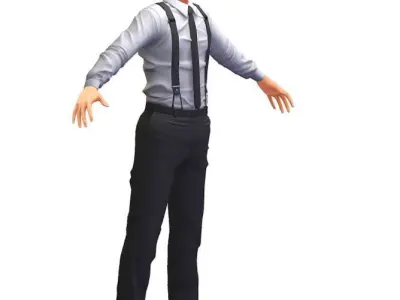 Cartoon High Poly Subdivision Avatar 006 3D Model Low-poly 3D model