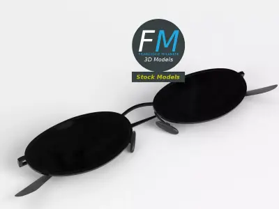 Sunglasses oval 3D model