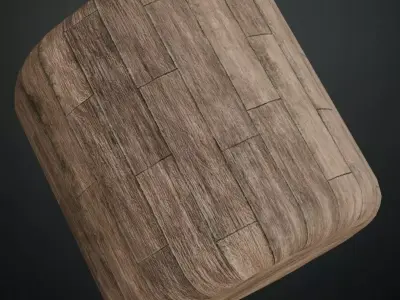 Vintage Hand-Painted Dark Walnut Wood PBR Seamless Texture