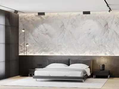  bedroom interior design in a modern style 3D model
