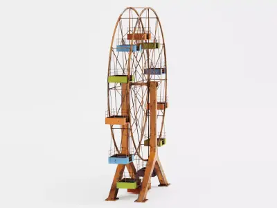 -Ferris Wheel- Colorful- 3D model
