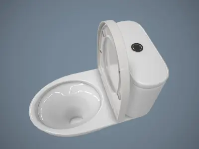 Toilet Bowl Low Poly Low-poly 3D model