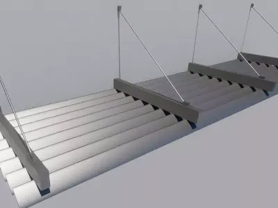 Overhang Sun Shade Louvres Cover 3D model
