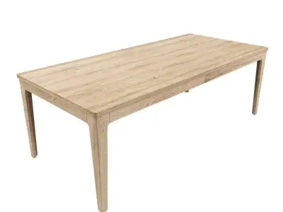 DINING TABLE 220 X 100 CM NORTHWOOD OAK TONE 3D model