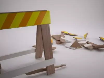 Construction Barrier 3D model