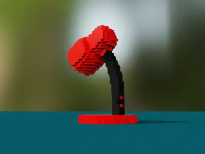 Voxel Lamp 3D 3D model