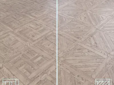 Parquet - Laminate - Wooden floor 2 in 1 Low-poly 3D model 98