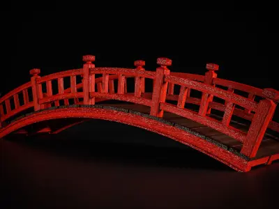 JAPAN TRADITIONAL PROPS Low-poly 3D model